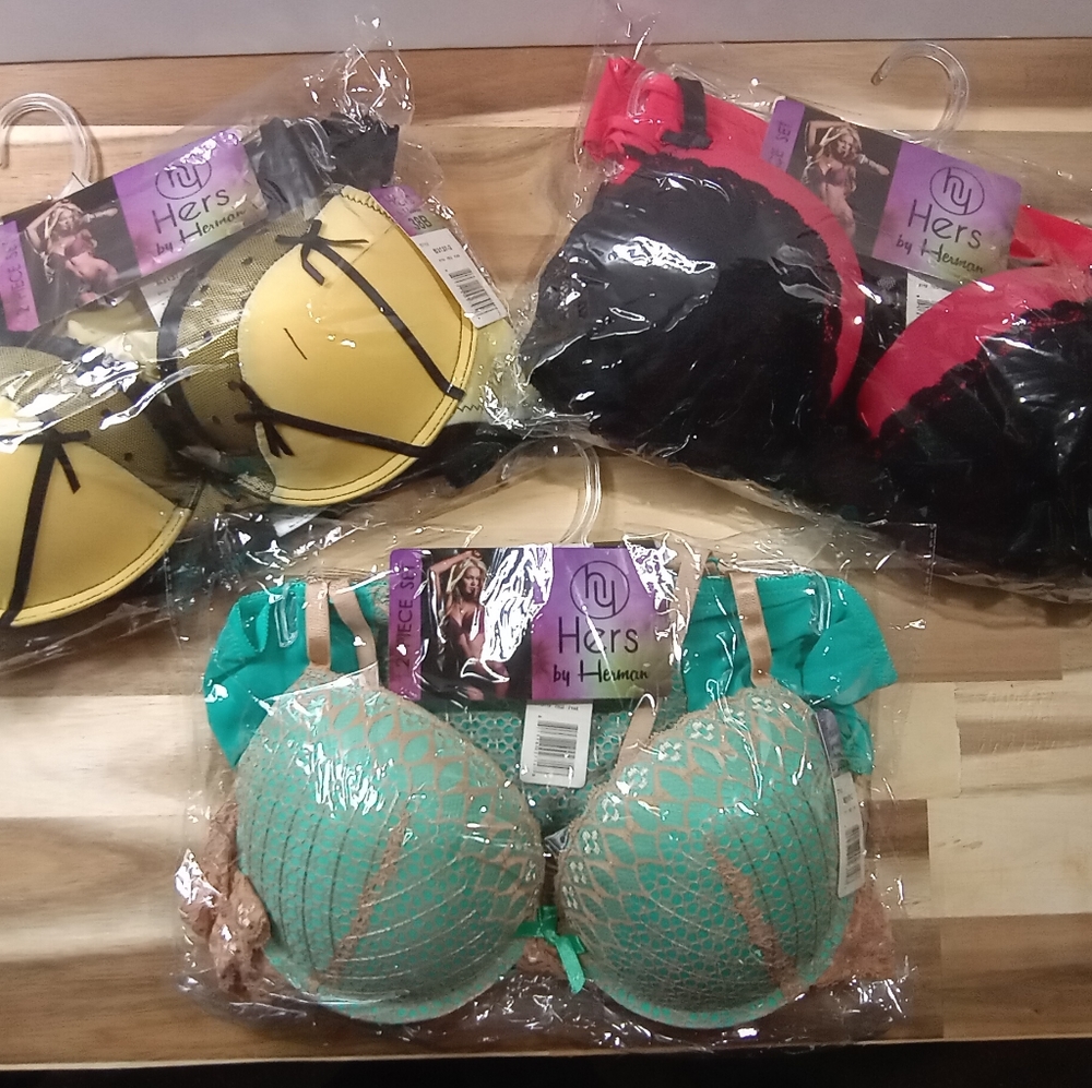 Hers by Herman(3 SETS) Bra Sz 38B and XL panty